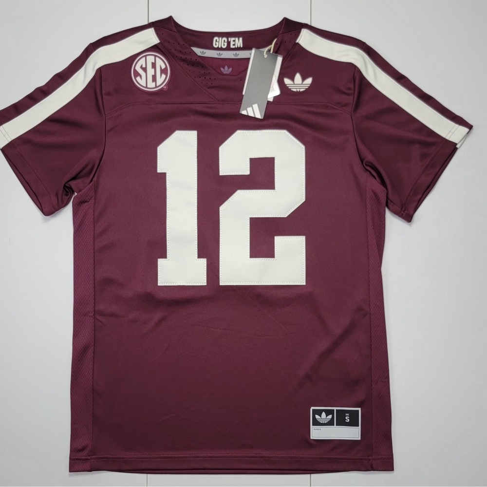 Texas A&M Aggies Adidas Originals Throwback NCAA Premier Football Jersey Small